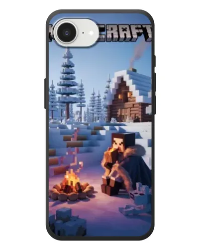 Чехол для iPhone 17e с картинкой «Зимний Minecraft»