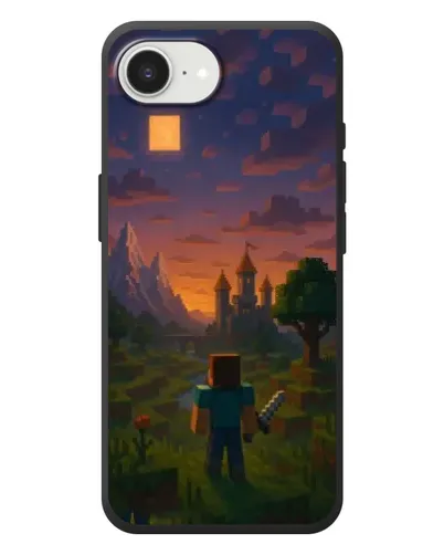 Чехол для iPhone 17e с картинкой «Стив у башни»