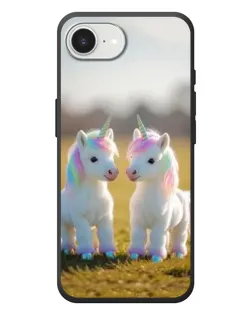 Чохол для iPhone 17e з картинкою «Пара єдинорогів»