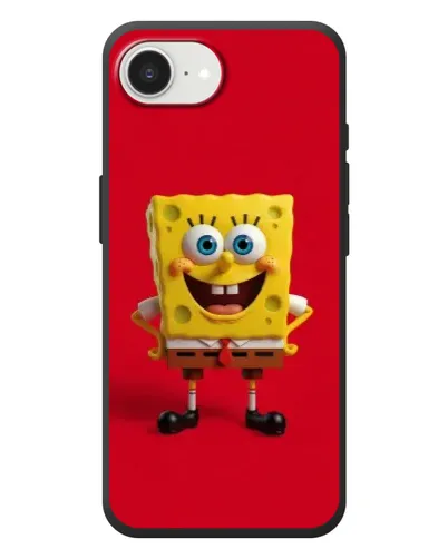 Чохол для iPhone 17e з картинкою «Спанч Боб на червоному» Чохол для iPhone 17e з картинкою «Спанч Боб на червоному»
