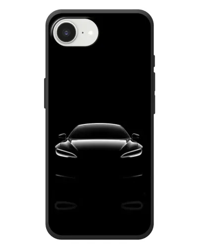 Чехол для iPhone 17e с картинкой «Силуэт Tesla Night»