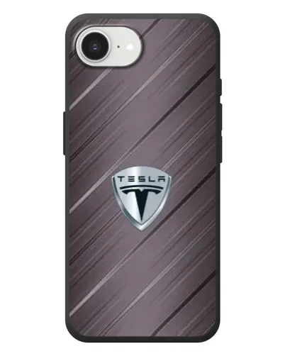 Чехол для iPhone 17e с картинкой «Металлическая текстура Tesla»