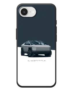 Чехол для iPhone 17e с картинкой «Серебристый Cybertruck Tesla»
