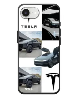 Чехол для iPhone 17e с картинкой «Коллаж Cybertruck Tesla»