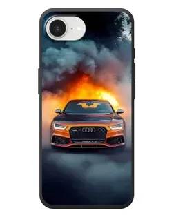 Чохол для iPhone 17e з картинкою «Audi у вогняному диму»