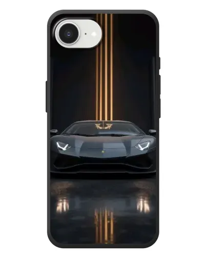 Чехол для iPhone 17e с картинкой «Lamborghini золотые линии»