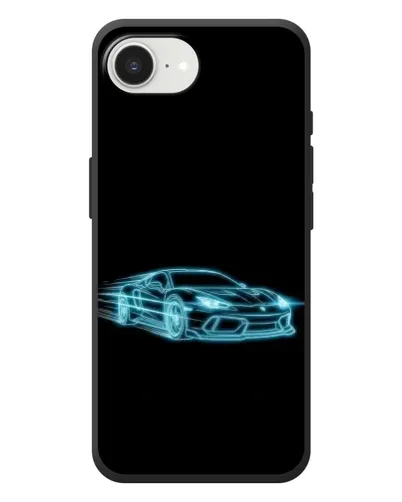 Чехол для iPhone 17e с картинкой «Неоновый контур Lamborghini»