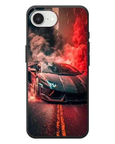 Чехол для iPhone 17e с картинкой «Lamborghini красный дым»