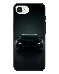 Чехол для iPhone 17e с картинкой «Черный Lamborghini Aventador»