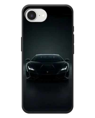 Чехол для iPhone 17e с картинкой «Черный Lamborghini Aventador»