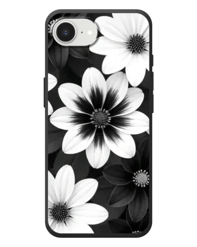 Чехол для iPhone 17e с картинкой «Монохромные астры»