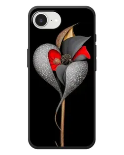 Чехол для iPhone 17e с картинкой «Серебряный фантазийный цветок»