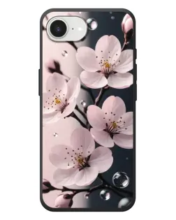 Чехол для iPhone 17e с картинкой «Нежная сакура и капли»
