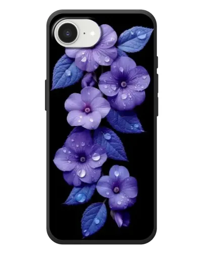 Чехол для iPhone 17e с картинкой «Фиолетовые цветы с росою»
