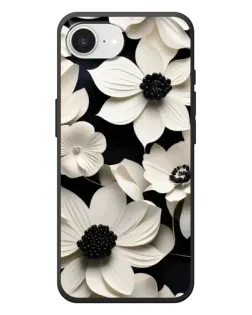 Чехол для iPhone 17e с картинкой «Объемные белые цветы»
