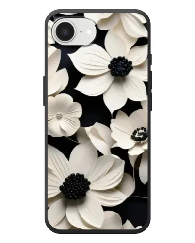 Чехол для iPhone 17e с картинкой «Объемные белые цветы»