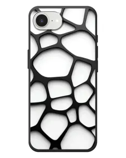 Чехол для iPhone 17e с картинкой «Белая объемная сетка»