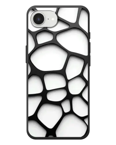 Чехол для iPhone 17e с картинкой «Белая объемная сетка»