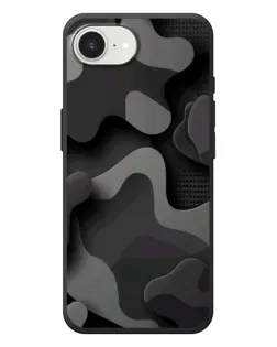 Чехол для iPhone 17e с картинкой «Темный абстрактный камуфляж»