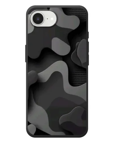 Чехол для iPhone 17e с картинкой «Темный абстрактный камуфляж»