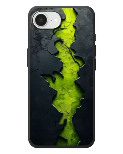 Чехол для iPhone 17e с картинкой «Салатовый разлом скалы»