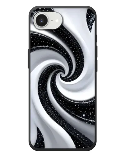 Чехол для iPhone 17e с картинкой «Черно-белая спираль»