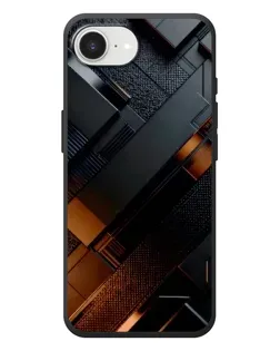 Чехол для iPhone 17e с картинкой «Черные геометрические блоки»
