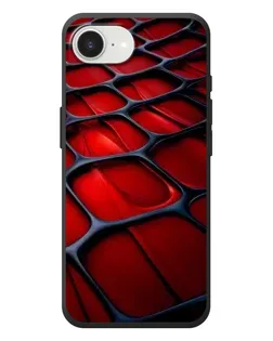Чехол для iPhone 17e с картинкой «Красная глянцевая сетка»