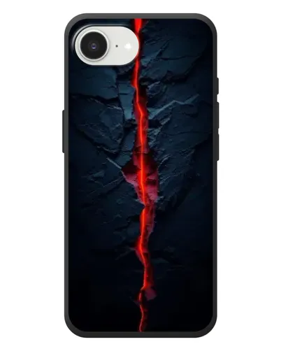 Чехол для iPhone 17e с картинкой «Kрасная лавовая трещина»