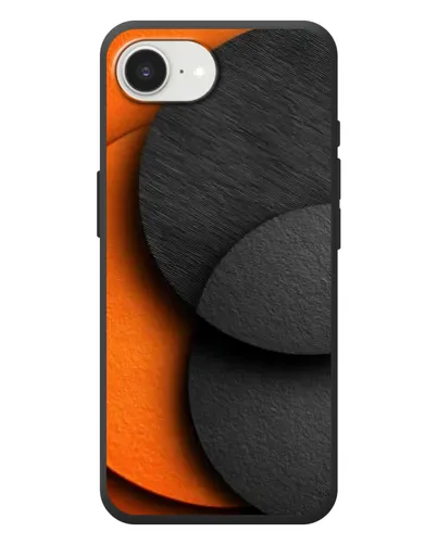 Чехол для iPhone 17e с картинкой «Геометрия оранжевых кругов»