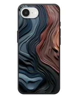 Чехол для iPhone 17e с картинкой «Цветные волны каньона»