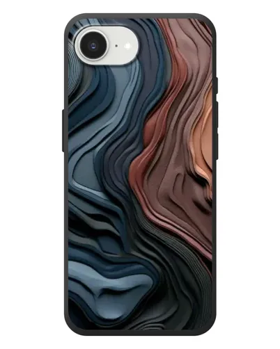 Чехол для iPhone 17e с картинкой «Цветные волны каньона»
