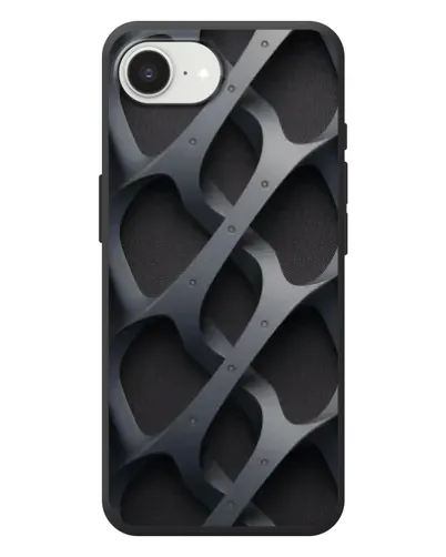 Чехол для iPhone 17e с картинкой «Объемное серое плетение»