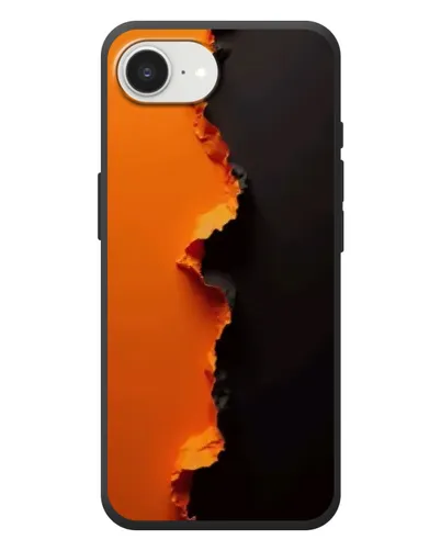 Чехол для iPhone 17e с картинкой «Оранжевый разлом»