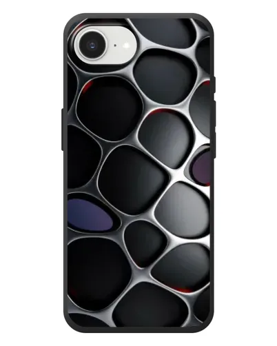 Чехол для iPhone 17e с картинкой «Объемная темная решетка»