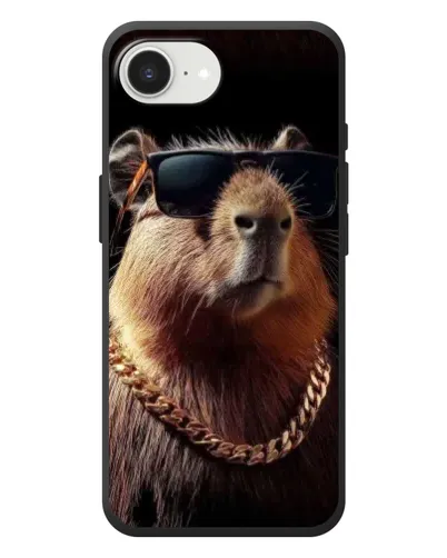 Чохол для iPhone 17e з картинкою «Капібара золотий ланцюг»