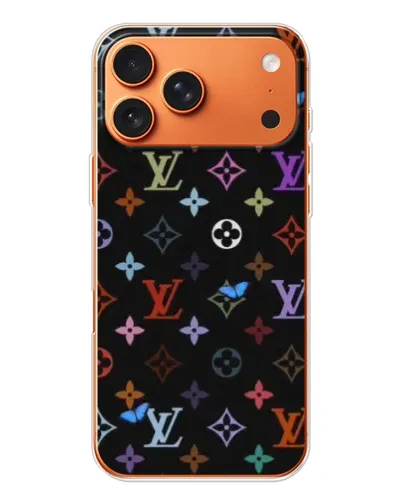 Чехол для Apple iPhone 18 Pro Max с картинкой «Цветная монограмма LV»
