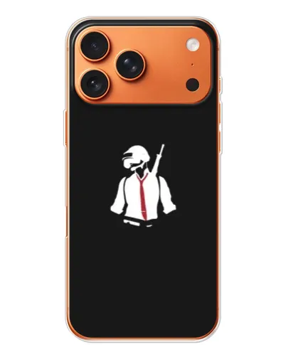 Чехол для Apple iPhone 18 Pro Max с картинкой «PUBG — силуэт воина»