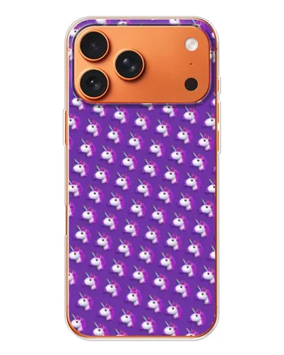 Чехол для Apple iPhone 18 Pro Max с картинкой «Единороги на фиолетовом»