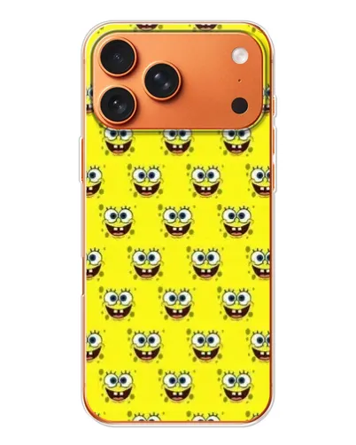 Чехол для Apple iPhone 18 Pro Max с картинкой «Паттерн Губка Боб»