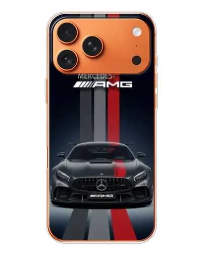 Чехол для Apple iPhone 18 Pro Max с картинкой «Mercedes — белый карбон»