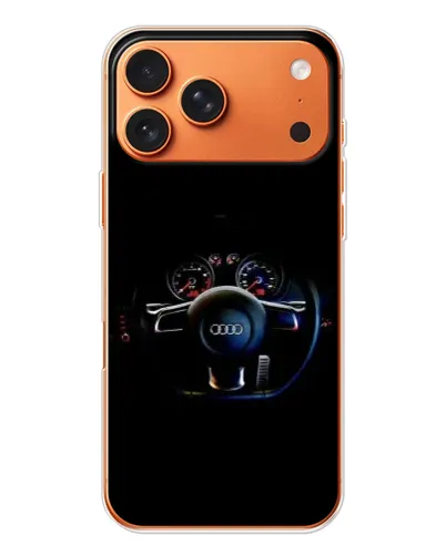 Чехол для Apple iPhone 18 Pro Max с картинкой «Салон Audi — руль»
