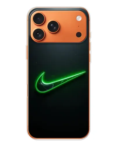 Чехол для Apple iPhone 18 Pro с картинкой «Неоновый контур Nike» Чехол для Apple iPhone 18 Pro с картинкой «Неоновый контур Nike»