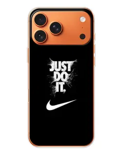 Чехол для Apple iPhone 18 Pro с картинкой «Текстовый принт Nike»