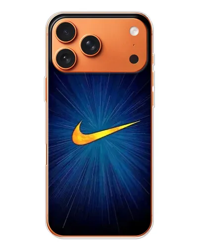 Чехол для Apple iPhone 18 Pro с картинкой «Синий пульс Nike» Чехол для Apple iPhone 18 Pro с картинкой «Синий пульс Nike»