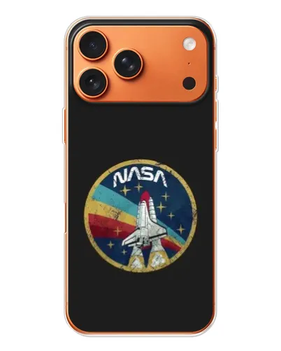 Чехол для Apple iPhone 18 Pro с картинкой «NASA — эмблема миссии» Чехол для Apple iPhone 18 Pro с картинкой «NASA — эмблема миссии»
