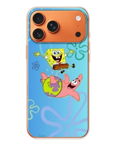 Чехол для Apple iPhone 18 Pro с картинкой «Спанч Боб и Патрик»