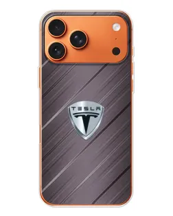 Чохол для Apple iPhone 18 Pro з картинкою «Металева текстура Tesla»