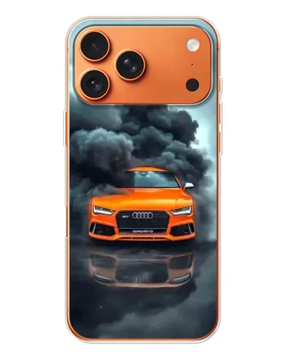 Чохол для Apple iPhone 18 Pro з картинкою «Audi у хмарах диму»