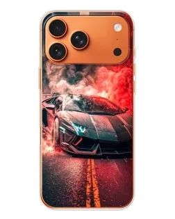 Чохол для Apple iPhone 18 Pro з картинкою «Lamborghini червоний дим»